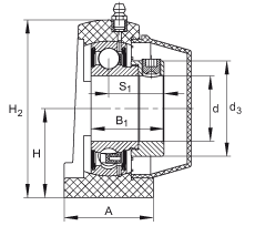 直立式軸承座單元 PSHE25-TV-FA125.5, 塑料軸承座,帶偏心鎖圈的外球面球軸承,帶 Corrotect? 涂層,P型密封 直立式軸承座單元 PSHE25-TV-FA125.5, 塑料軸承座,帶偏心鎖圈的外球面球軸承,帶 Corrotect? 涂層,P型密封