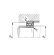 主軸軸承 HSS71906-C-T-P4S, 調節，成對安裝，接觸角 α = 15°，兩側唇密封，非接觸，加嚴公差